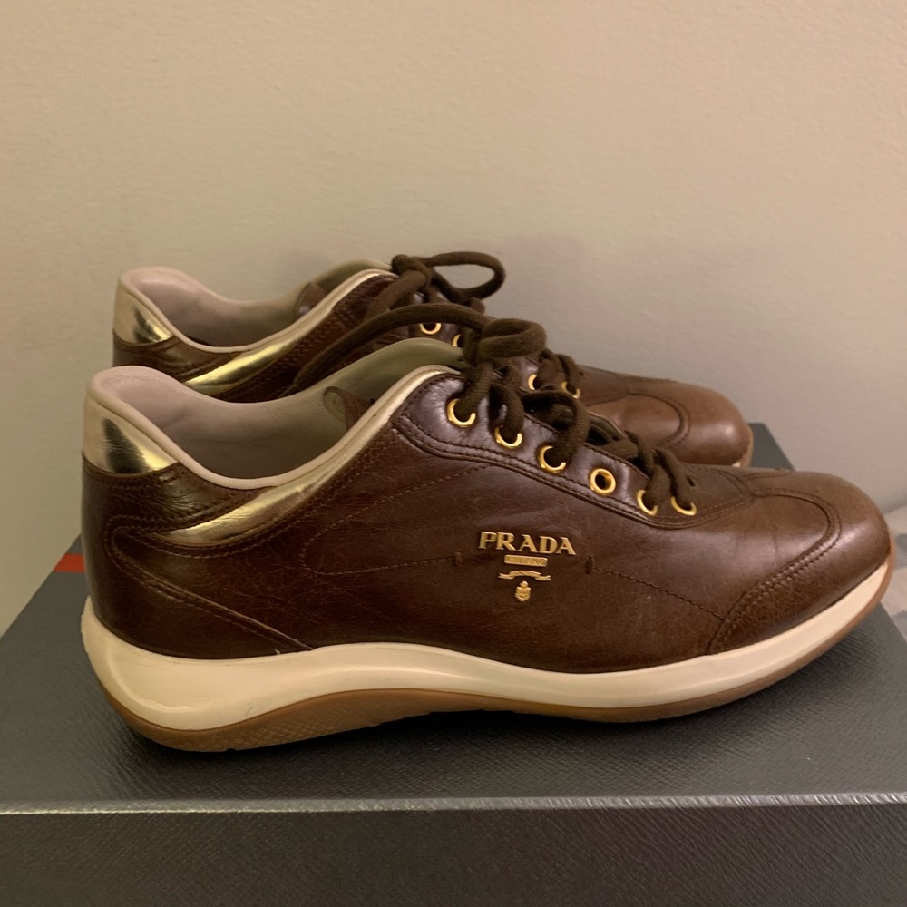 Brown Prada shoes